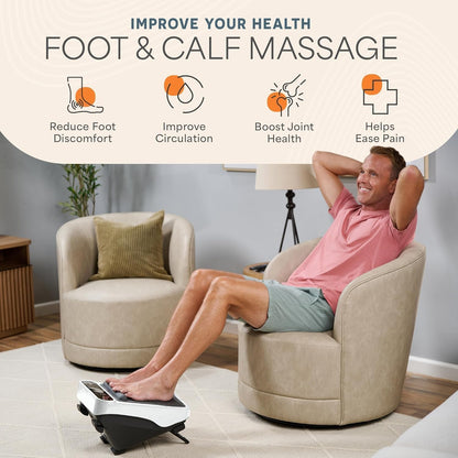 Lifepro VibraFlow Foot Massager for Neuropathy - Relaxing Calf and Foot Therapy with Heat Option for Maximum Soothing Relief - Massager for Blood Circulation and Revitalization