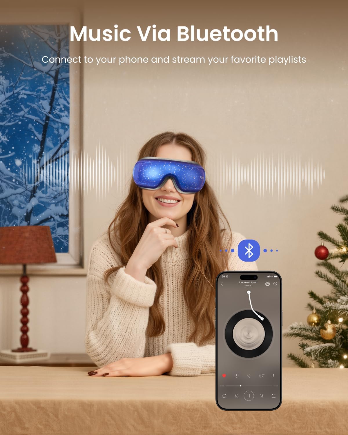 RENPHO Eyeris 3 Eye Massager with Heat and Cooling, Massaging Eye Mask