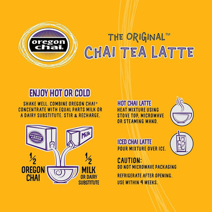 Oregon Chai Sugar Free Chai Concentrate, 32 Fluid Ounce (Pack of 6)