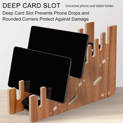 Cell Phone Holder Classroom, Wood Charging Station Rack Organizer for Multiple Devices, Cell Phone Box for Home School Office(50x11x30cm/20x4.3x12in)