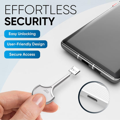 USB C Port Blockers, Stainless Steel Security Locks with Key