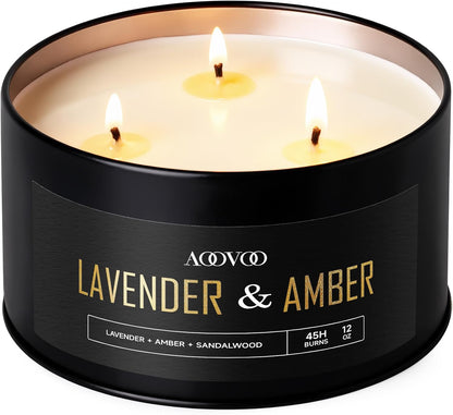 AOOVOO Coconut Vanilla Candles - 9 oz Scented Candles, Aromatherapy Candle, Soy Candle for Home Scented