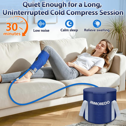 Cold Therapy Machine, Programable Ice Therapy Machine, for Knee Replacement, Post-Surgery Recovery, ACL for Sports Injuries, Sprains, Reduce Swelling, Knee Pad