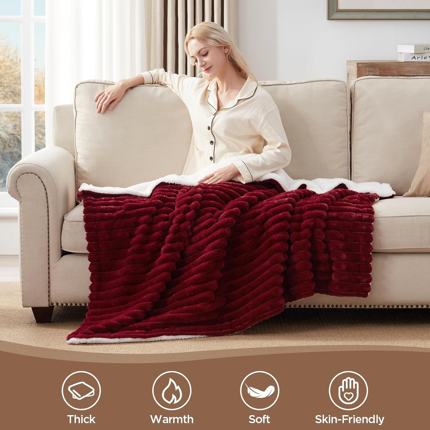 Westinghouse Heated Throw Blanket, Electric Blanket Throw with 6 Heating Levels and 2-10 Hours Time Settings, Flannel to Sherpa Super Cozy Heated Blanket Machine Washable, 50x60 inch, Charcoal
