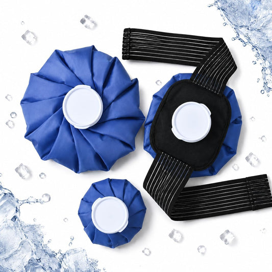 Ice Bags for Injuries, 3rd Gen Reusable Ice Packs, Hot & Cold Therapy Pain Relief, Ice Bag No-Leak & Waterproof, Traditional Ice Pack, Versatile & Durable, Blue (6 in + 11 in)