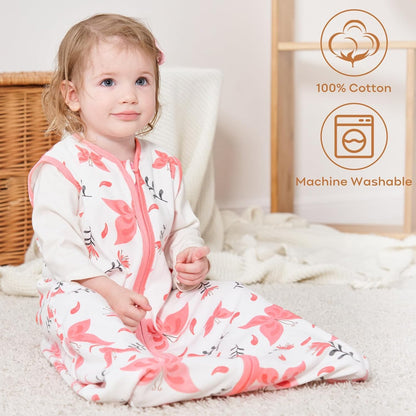 Yoofoss Baby Sleep Sack Baby Wearable Blanket 100% Cotton 2-Way Zipper Toddler Sleeping Sack