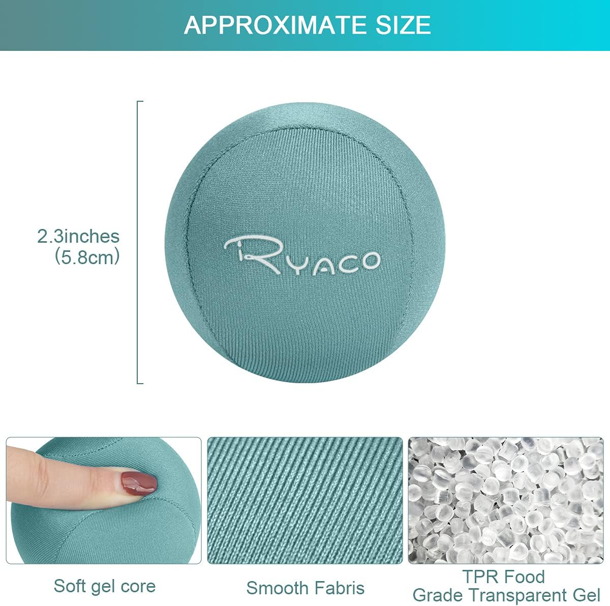 Ryaco Stress Balls for Adults, Balls for Hand Therapy, Relief Anxiety Stress Ball, Physical Therapy Fidget Stress Ball, Hand Exercise Ball for Grip Strength, Tri-Density Stress Balls
