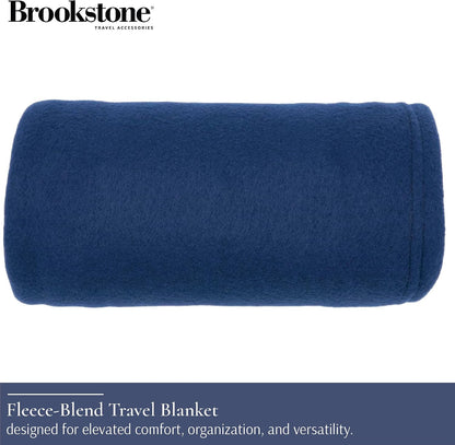 Brookstone Travel Blanket 2-in-1 Soft Throw with Carrying Pouch