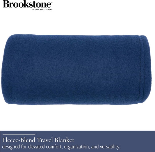 Brookstone Travel Blanket 2-in-1 Soft Throw with Carrying Pouch