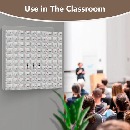 Acrylic Phone Charging Station with 40 Slots,Lockable Wall-Mounted for Employees,Office,School,Factory,Gym-Secure Mobile Device Storage Solution,