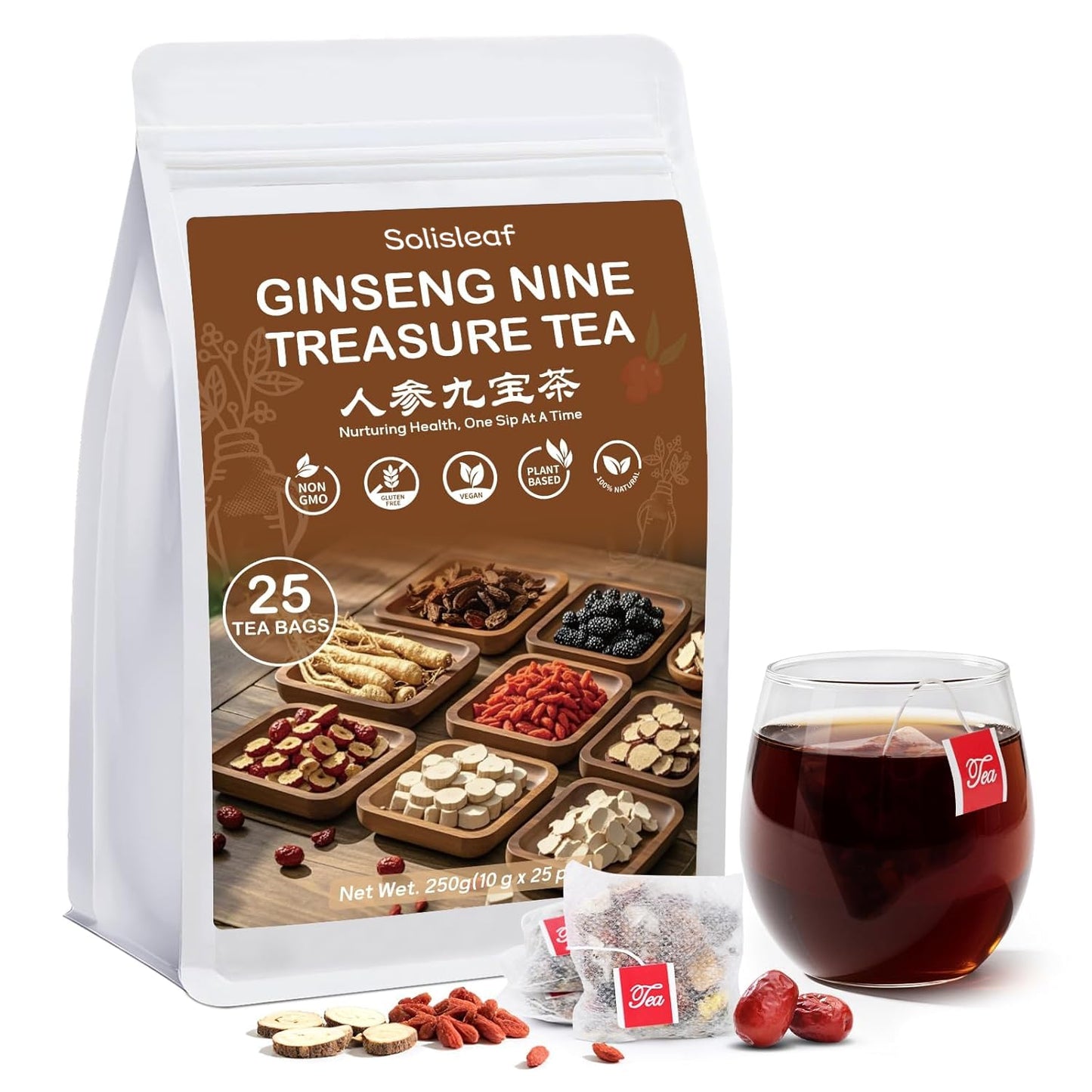 Dandelion Leaf and Root Tea Bag, Natural Dandelion Roasted Herbal Detox Teabag for Liver & Kidney Health, Support Digestion Dandelion Root Tea, Caffeine Free, No Additives（50 Teabags)