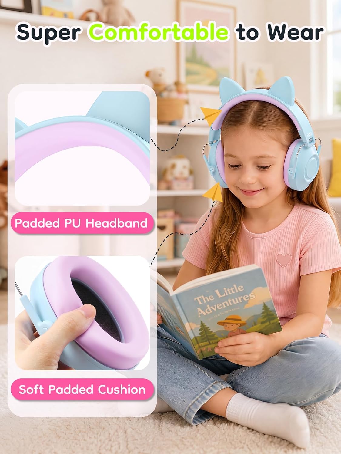 Dr.meter Ear Muffs for Noise Reduction: 27.4SNR Noise Cancelling Headphones for Kids Adults, EM100 Adjustable Hearing Protection Earmuffs for Monster Jam, Autism Sensory, Concerts, Fireworks