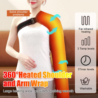 Woolala Shoulder Arm Hand Heating Pad for Pain Relief Ultra Long Heat Wrap