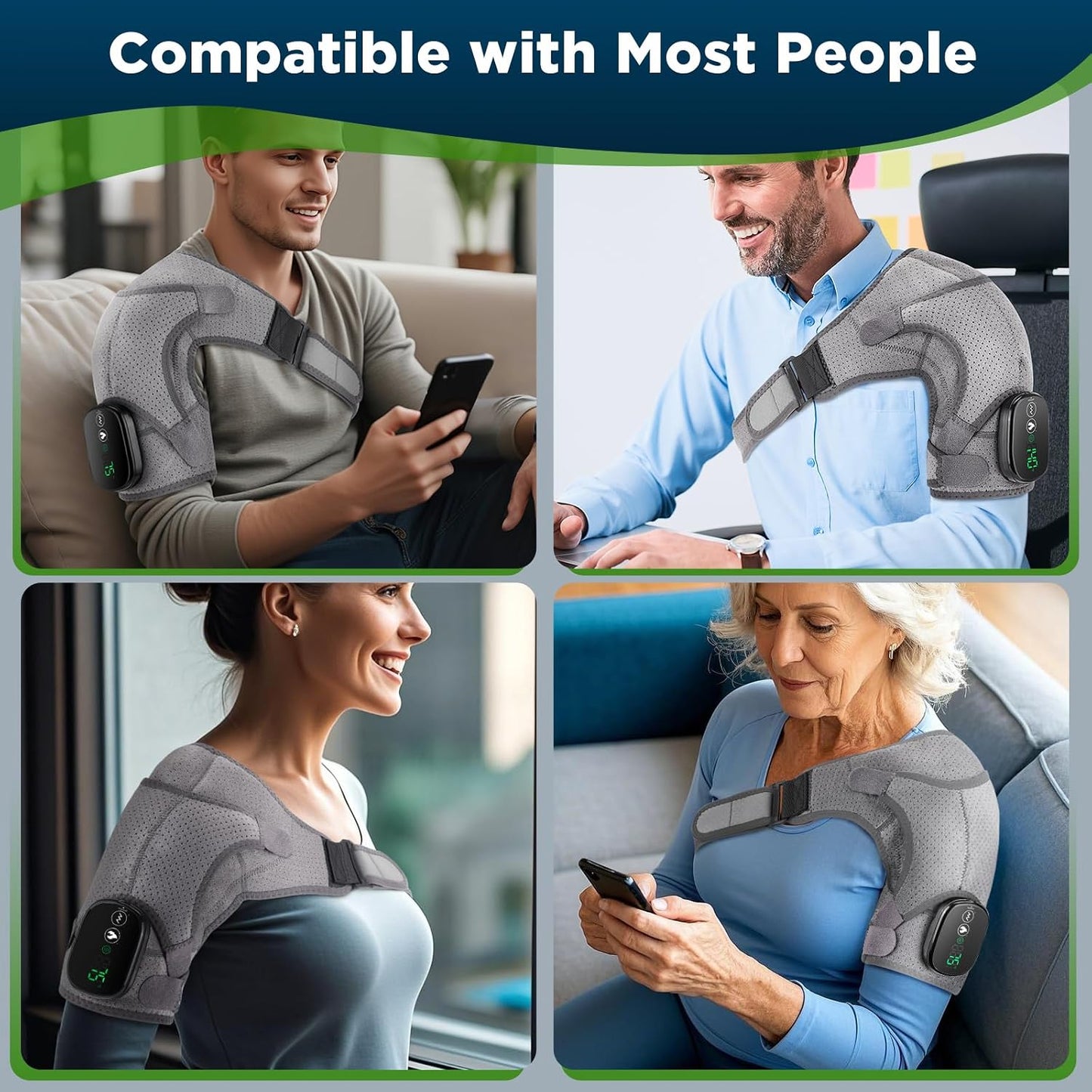 DREAMSOME Shoulder Heating Pad, Heated Shoulder Massager for Pain Relief