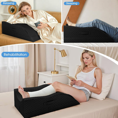 TranquilRelax Leg Elevation Pillows for After Surgery, Wedge Pillow, Grey