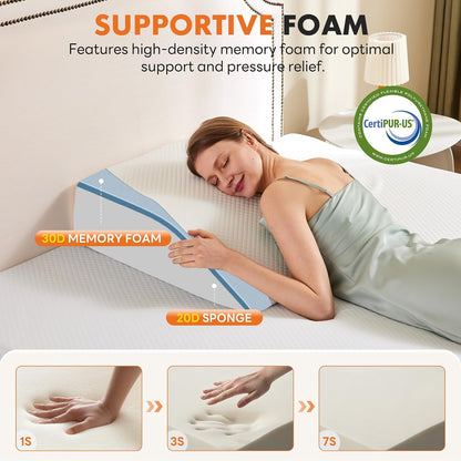 Sweetcrispy 7.5 Inch Wedge Pillow, Sleep Apnea Pillow, Neck Support