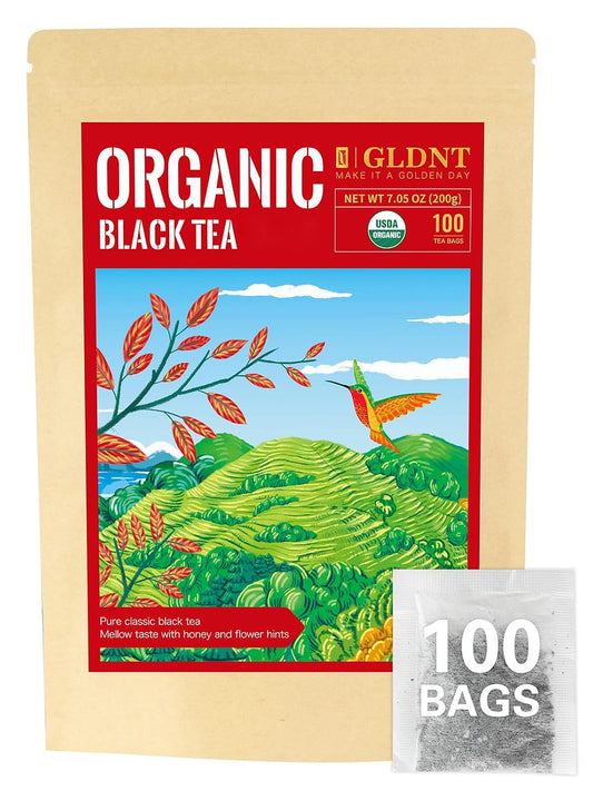 GLDNT Organic Milk Thistle Tea, Natural Organic Milk Thistle Seed Herbal Tea, Mild & Mellow Taste, Caffeine Free, 100 Count