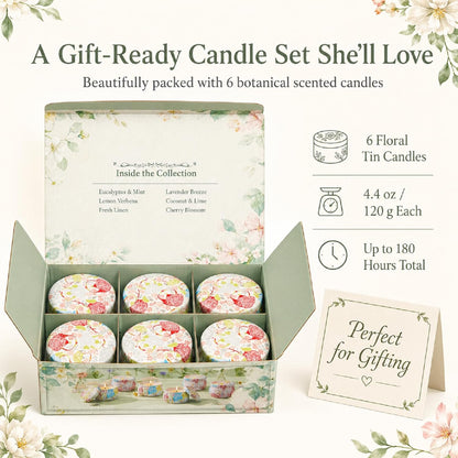 Candles, Scented Candles Gift Set for Women, 8 Pack Fruity Floral Soy Wax Aromatherapy Candles, Travel Tin Candles in Artist Gift Box, Birthday Gifts for Mom, Wife, Sister, Friend, Housewarming