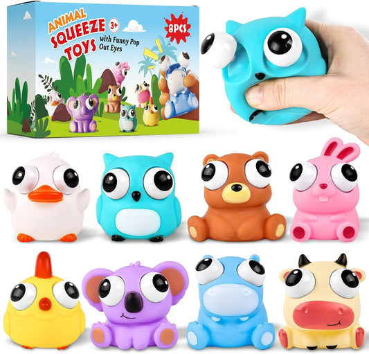 VESPRO 12 Pack Fidget Stress Balls for Adults, Cute Octopus Stress Sensory Stress Ball, Bulk Squishy Squeeze Ball Toys Set for Classroom Prizes and Birthday Party Favors
