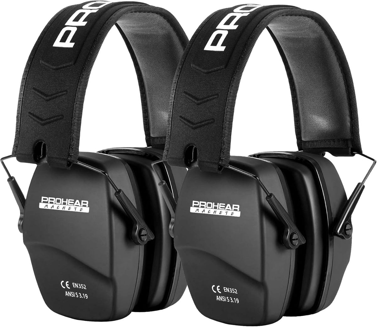 PROHEAR 016 Shooting Ear Protection Earmuffs 2 Pack, NRR 26dB for Gun Range, Hunting -Black and Green