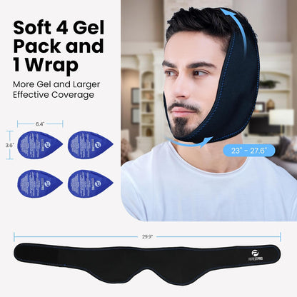 Fittest Pro Knee Ice Pack Wrap for Pain Relief, Reusable Hot and Cold Therapy Wrap for Swelling, Recovery, and Therapy for Arthritis, Meniscus Tear and ACL