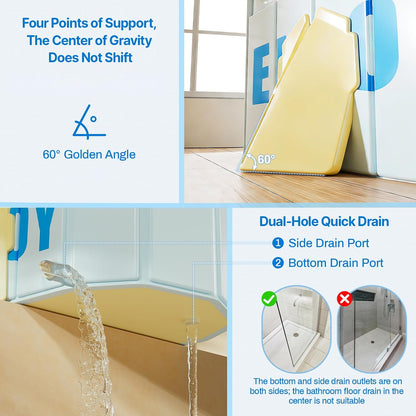 Expandable Bathtub Tray, Foldable Bath Tray for Tub, Acrylic Bath Table Trays Storage Rack, Bath Tub Tray for Bathtub & Bathroom Accessories (Transparent Bathtub Tray, 22"L x 7.8"W x 1.7"H)