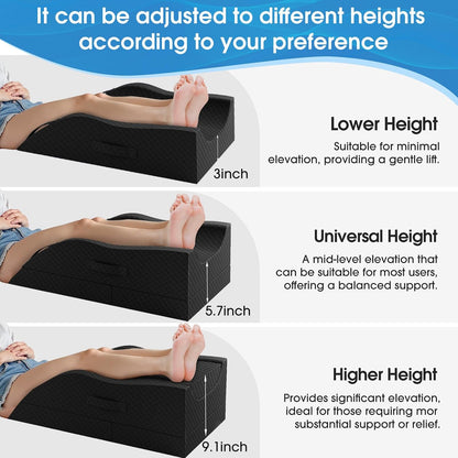 TranquilRelax Leg Elevation Pillows for After Surgery, Wedge Pillow, Grey