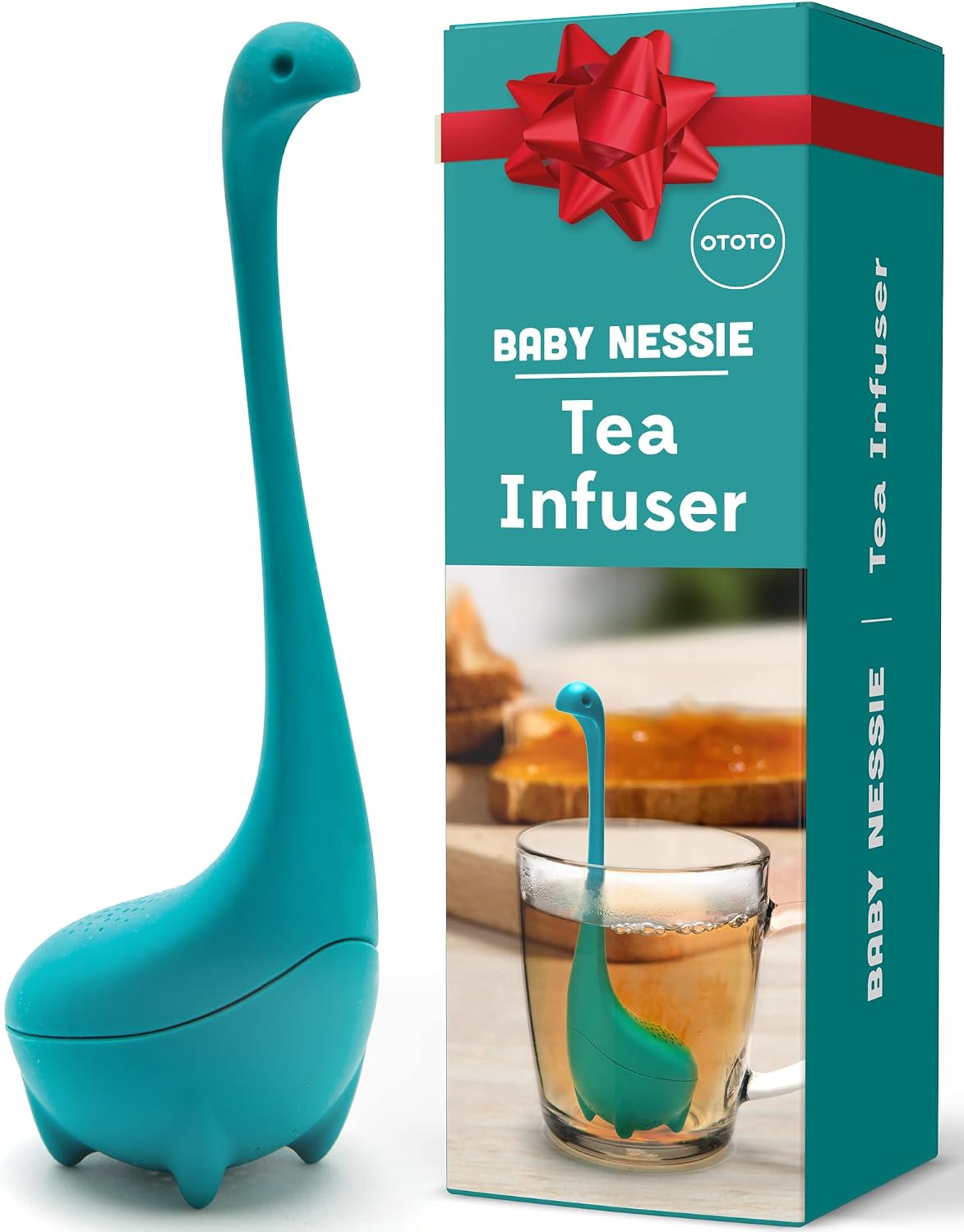 OTOTO Louie Cat Tea Infuser - Cats Loose Leaf Steeper & Diffuser, Tea Strainer Accessories, Cute Gifts for Cat Lovers, White Elephant Gifts, Cute Kitchen Accessories
