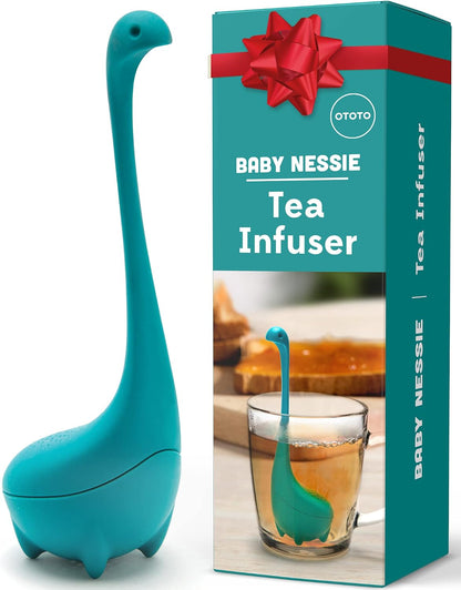 OTOTO Louie Cat Tea Infuser - Cats Loose Leaf Steeper & Diffuser, Tea Strainer Accessories, Cute Gifts for Cat Lovers, White Elephant Gifts, Cute Kitchen Accessories