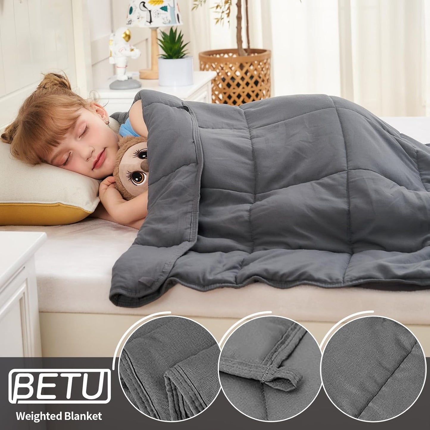 Weighted Lap Blanket for Adults 5lbs, 24"x29" Cooling Heavy Throw Blanket, Portable Travel Weighted Blankets, Soft Small Blankets Gift for Sleeping, Navy Blue