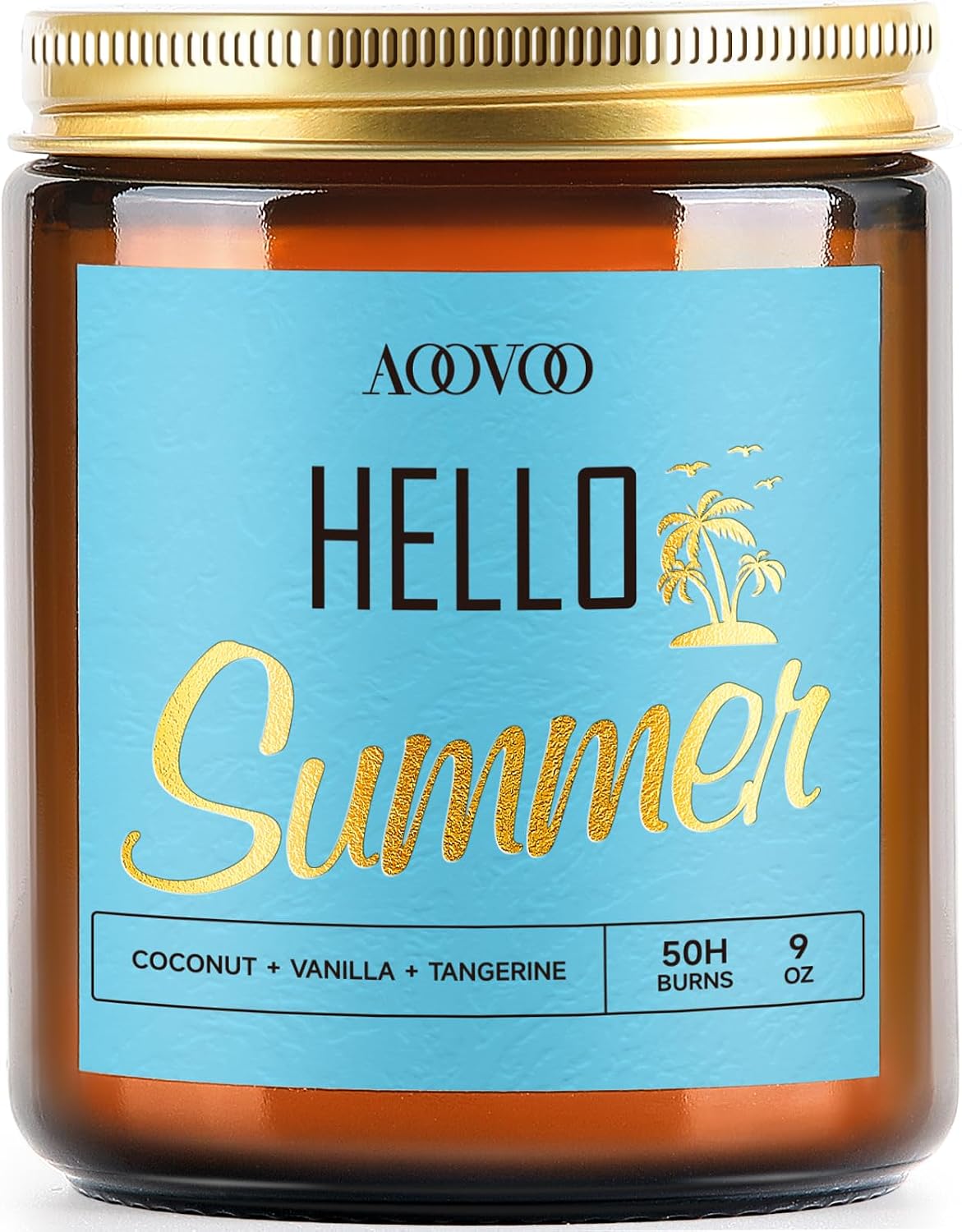 AOOVOO Coconut Vanilla Candles - 9 oz Scented Candles, Aromatherapy Candle, Soy Candle for Home Scented