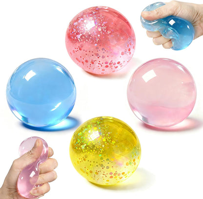 Coconut Oil Squishy, 2 Pack Crystal-Clear Transparency Stress Relief Balls