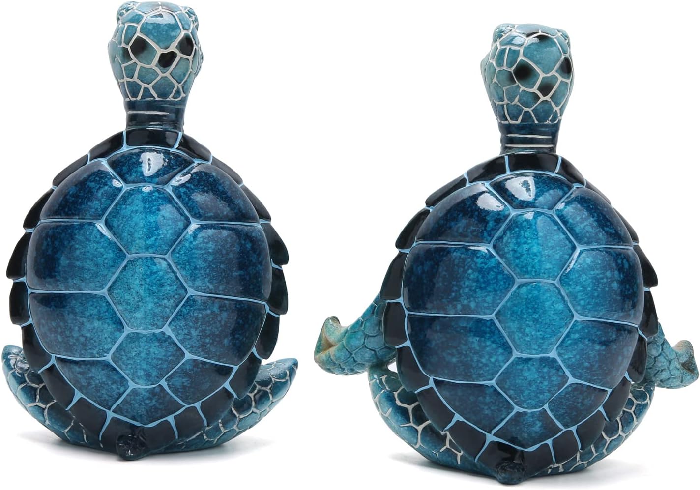 Hodao 2PCS Sea Turtle Meditation Yoga Figurines, Coastal Beach Decor