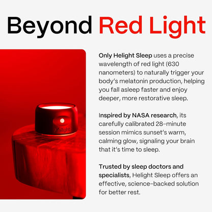 Helight Red Light Therapy Sleep Device – 630nm Pure Red Light Lamp Sleep Aid to Support Deep Relaxation – Rest Lamp Backed by Science for Adults & Kids Bedrooms