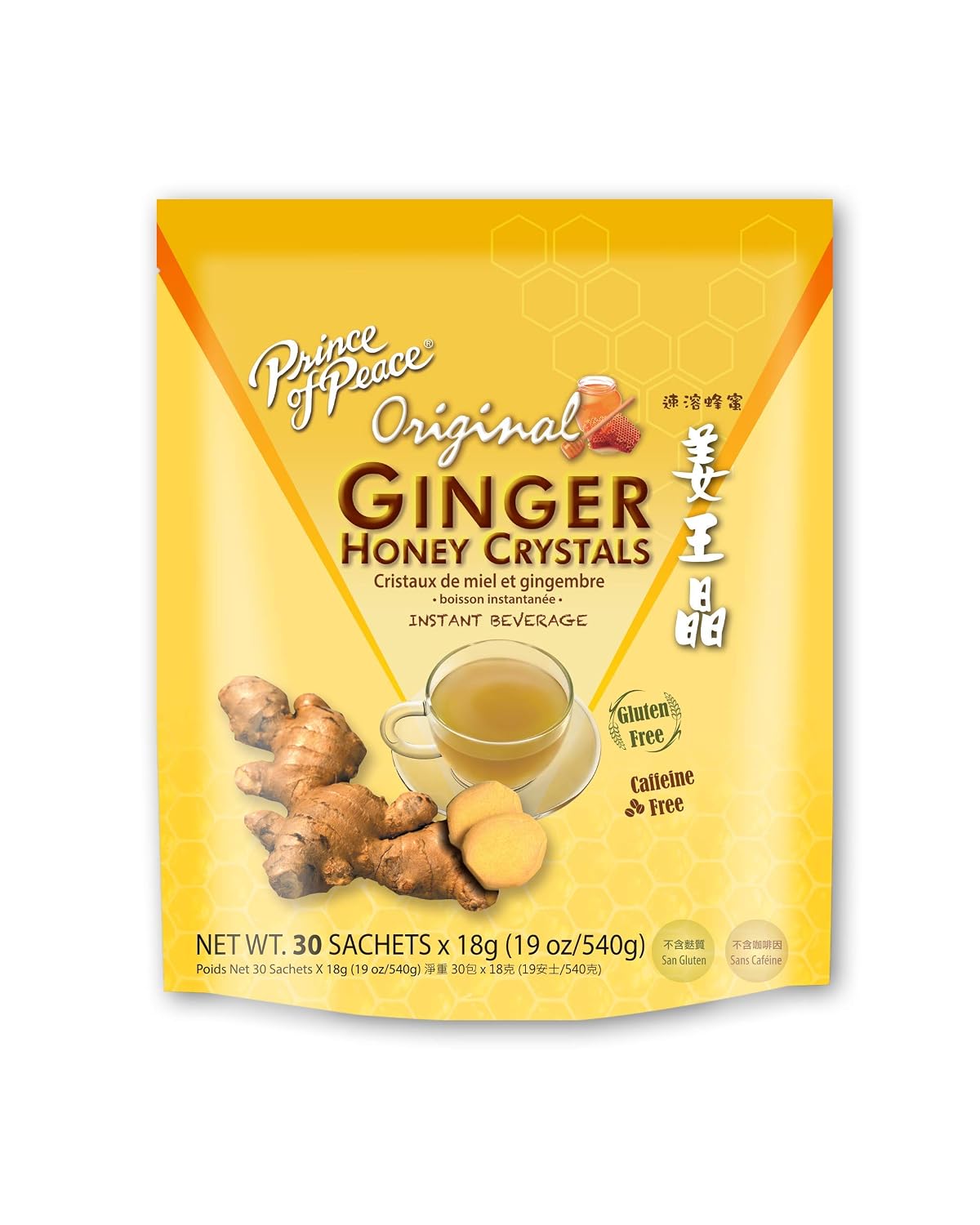 Prince of Peace® Instant Ginger Honey Crystals 19oz (30Sachets)