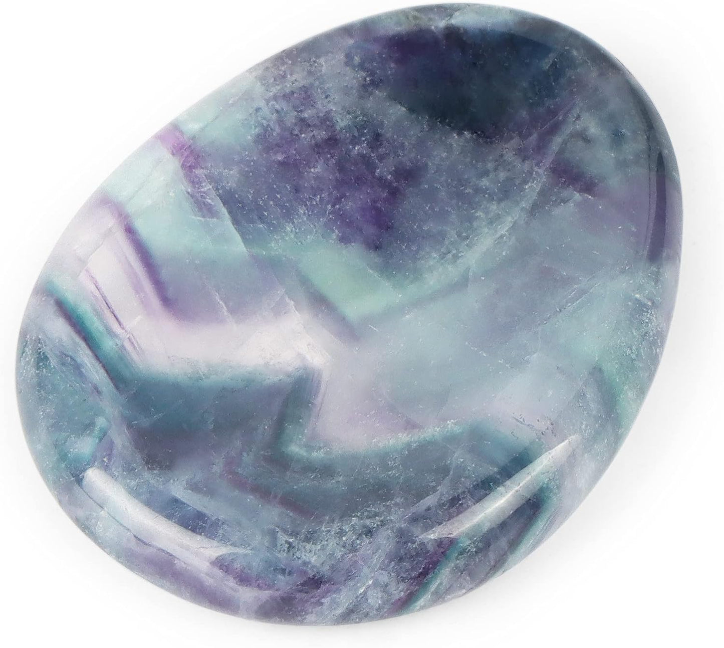 Artistone Moss Agate Crystal Chakra Thumb Worry Stone Teardrop Reiki Healing Stone Pocket Palm Stones for Anxiety Stress Relief Meditation Therapy Geometry Home Decor