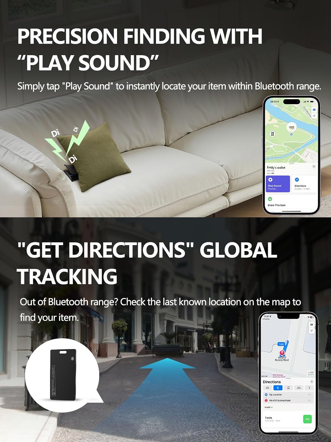 Wallet Tracker Card for Apple & Android