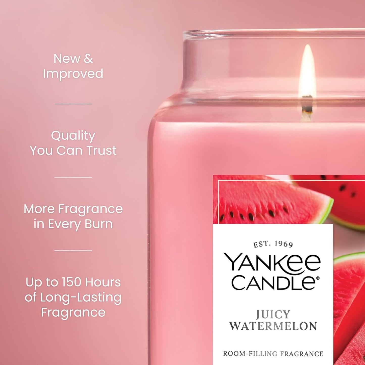 Yankee Candle Pink Sands Scented Candle, 22oz Large Jar with up to 150 Hour Burn Time, Giftable, Birthdays