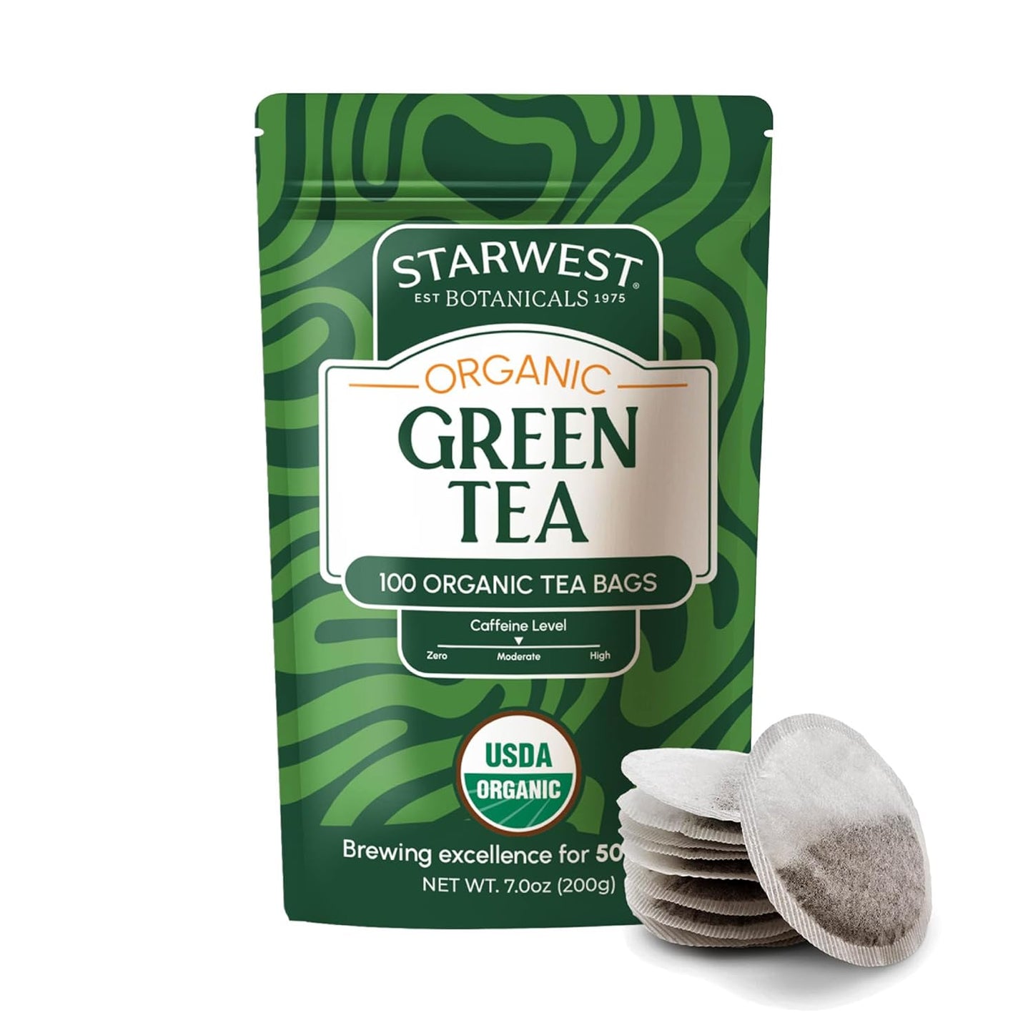 Starwest Botanicals Organic Hibiscus Tea - Caffeine Free Herbal Tea, String Free Sachets, USDA Organic Hibiscus Flower, Non GMO - Bulk Pack, 100 Bags