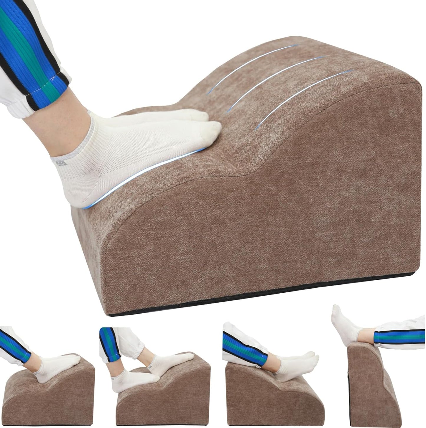 Foot Rest for Under Desk at Work.Multifunctional 3-Tier Foot Stool,with Washable Footrest.for Under Desk,Office Chair Gaming Chair & Sofa,Leg Elevation Pillow,Supports Posture -Dark Grey