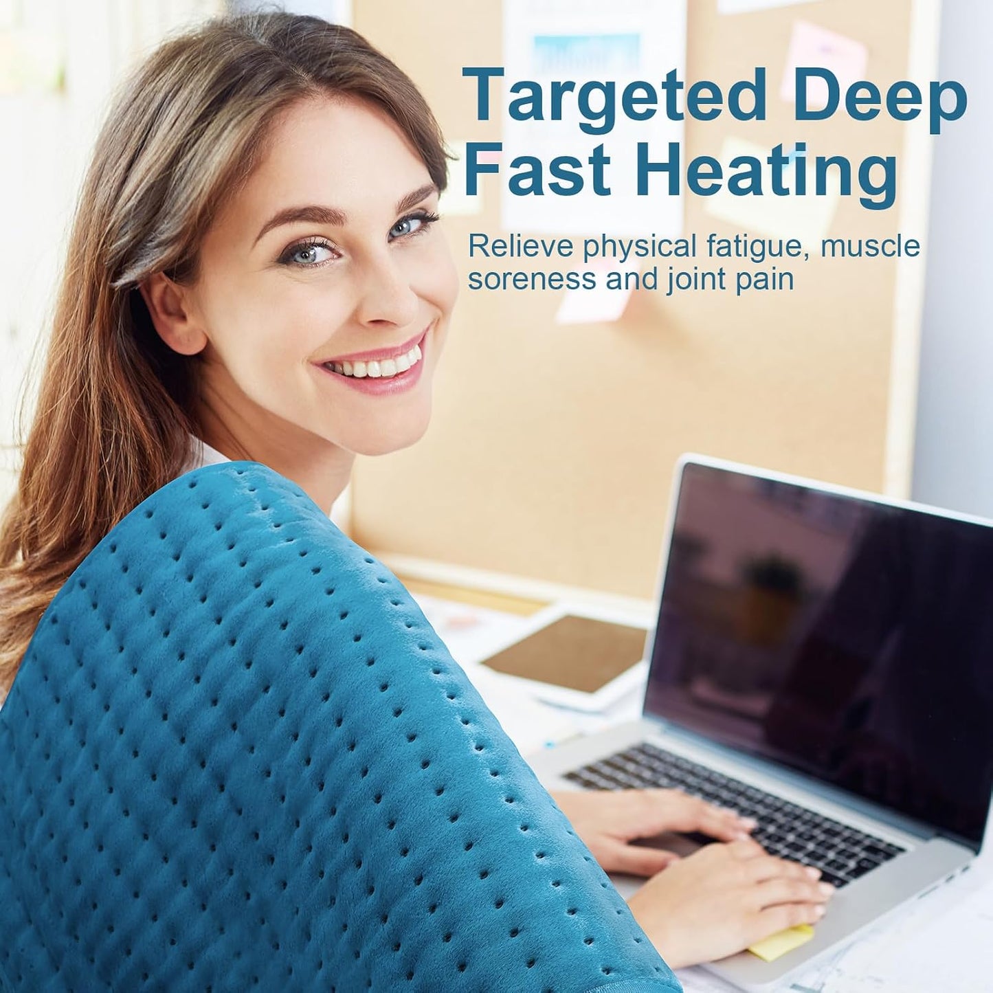 Heating Pad for Back, Electric Heating Pads for Cramps/Abdomen/Waist/Shoulder with 6 Heat Settings and Auto-Off, Moist/Dry Heat pad, Mothers Day Gifts for Mom Women Wife Grandma, 12" x 24"