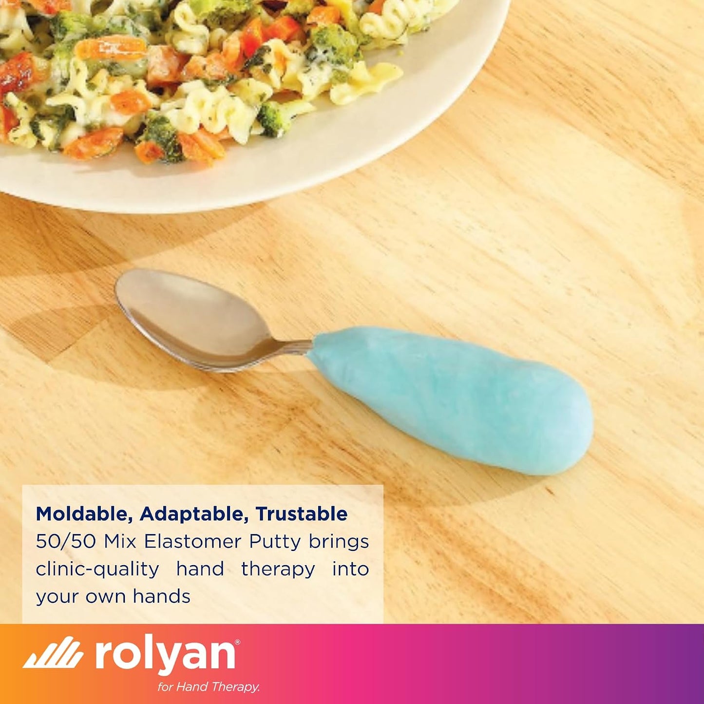Rolyan 50/50 Mix Elastomer Putty, 8.47 oz, Non-Latex, Occupational Therapy Putty for Custom Splints, Adaptive Grips, Reduce Scar Appearance, Pliable, Hand Therapy, Dishwasher Safe
