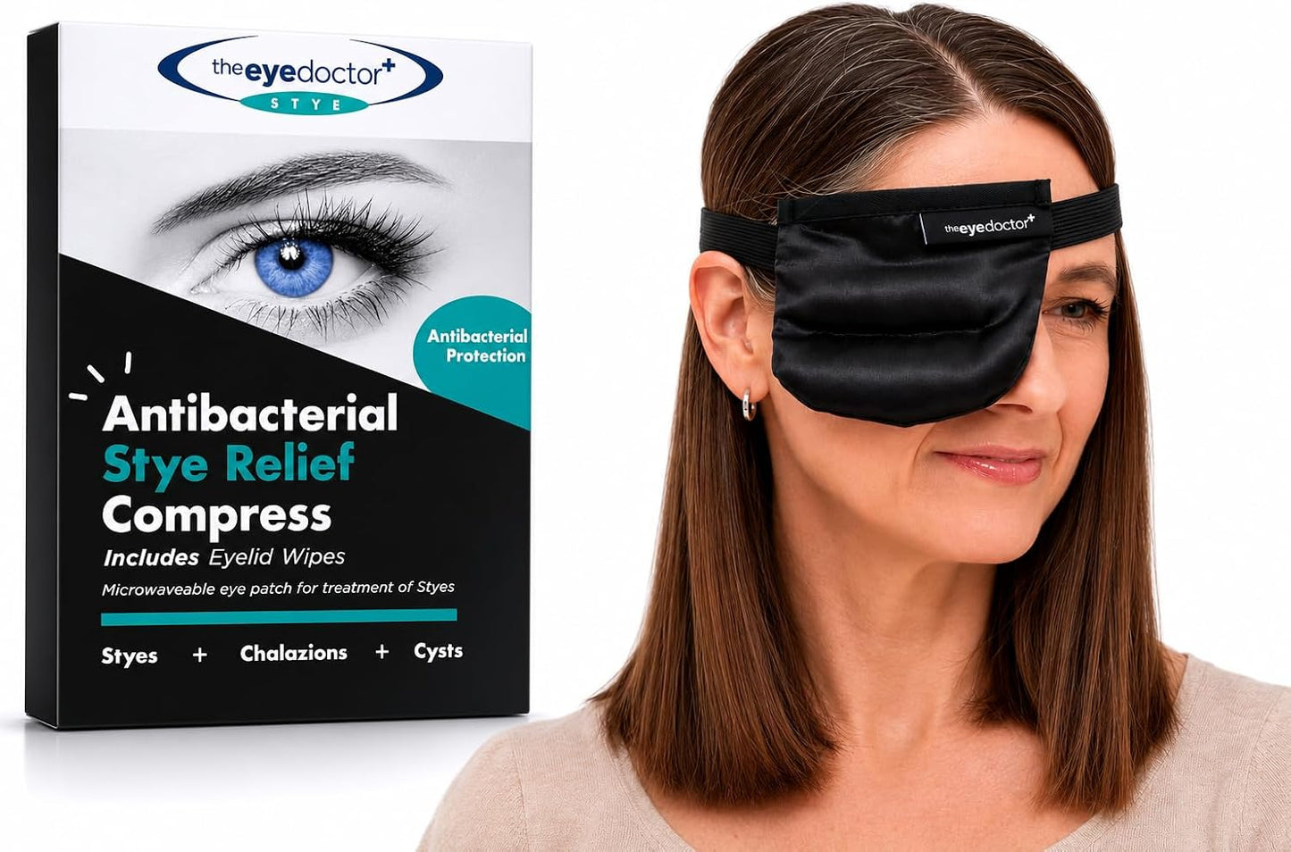 The Eye Doctor Stye Relief Compress - Reusable Microwaveable Hot Single Eye Patch Mask - Treatment of Stye, Blepharitis, Dry Eye