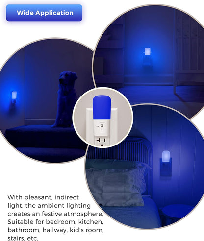 L LOHAS LED Amber Night Light, Dimmable Plug in Yellow Night Light with Dusk to Dawn Sensor, Kids Night Lights for Bedroom, 5-80LM Suit for Nursery, Hallway, Stairway,Bedroom, Bathroom, 2Pack