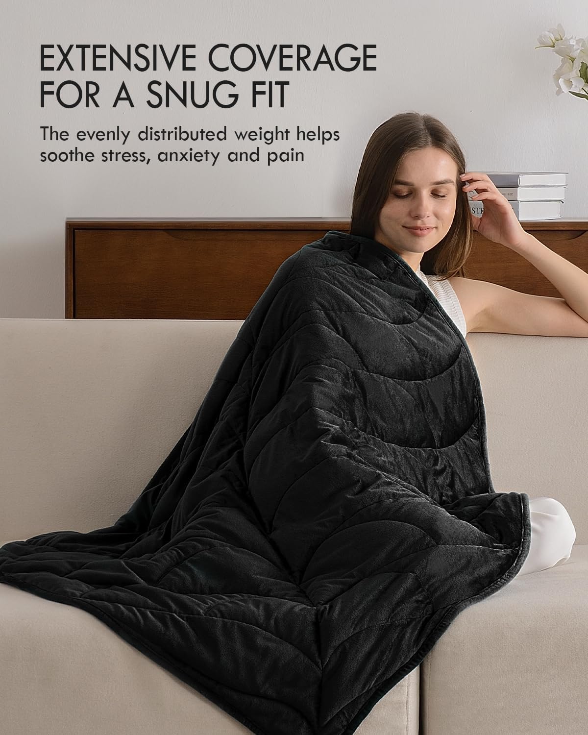 Kaisa Weighted Lap Blanket 7 lbs 41" x 53", Cozy Luxury Crystal Velvet Small Weighted Blanket for Adults, Portable Travel Weighted Blanket for Relaxation, All-Season Blanket, Machine Washable, Green