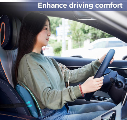 Lumbar Support Pillow for Office Chair, Car Lumbar Pillow Lower Back Pain Relief, Memory Foam Back Cushion with 4D Mesh Cover and Adjustable Straps, Ergonomic Chair Back Pillow for Car,Bed, Gaming