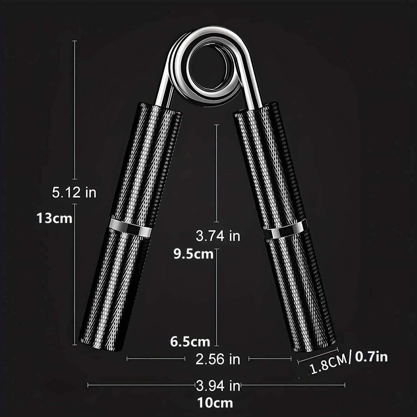 Silver Metal Hand Grip Set, 50LB-400LB No Slip Heavy-Duty Grip Strengthener Great Wrist & Forearm Hand Exerciser, Home Gym, Hand Gripper Grip Strength Trainer