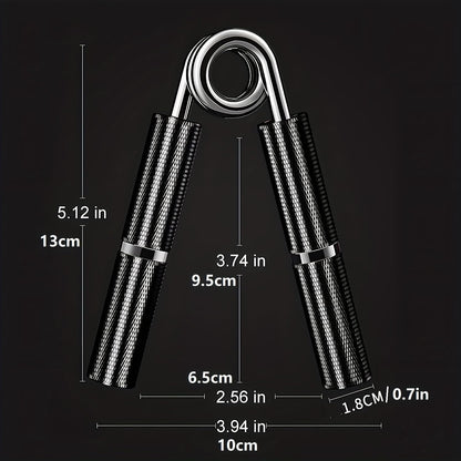 Silver Metal Hand Grip Set, 50LB-400LB No Slip Heavy-Duty Grip Strengthener Great Wrist & Forearm Hand Exerciser, Home Gym, Hand Gripper Grip Strength Trainer