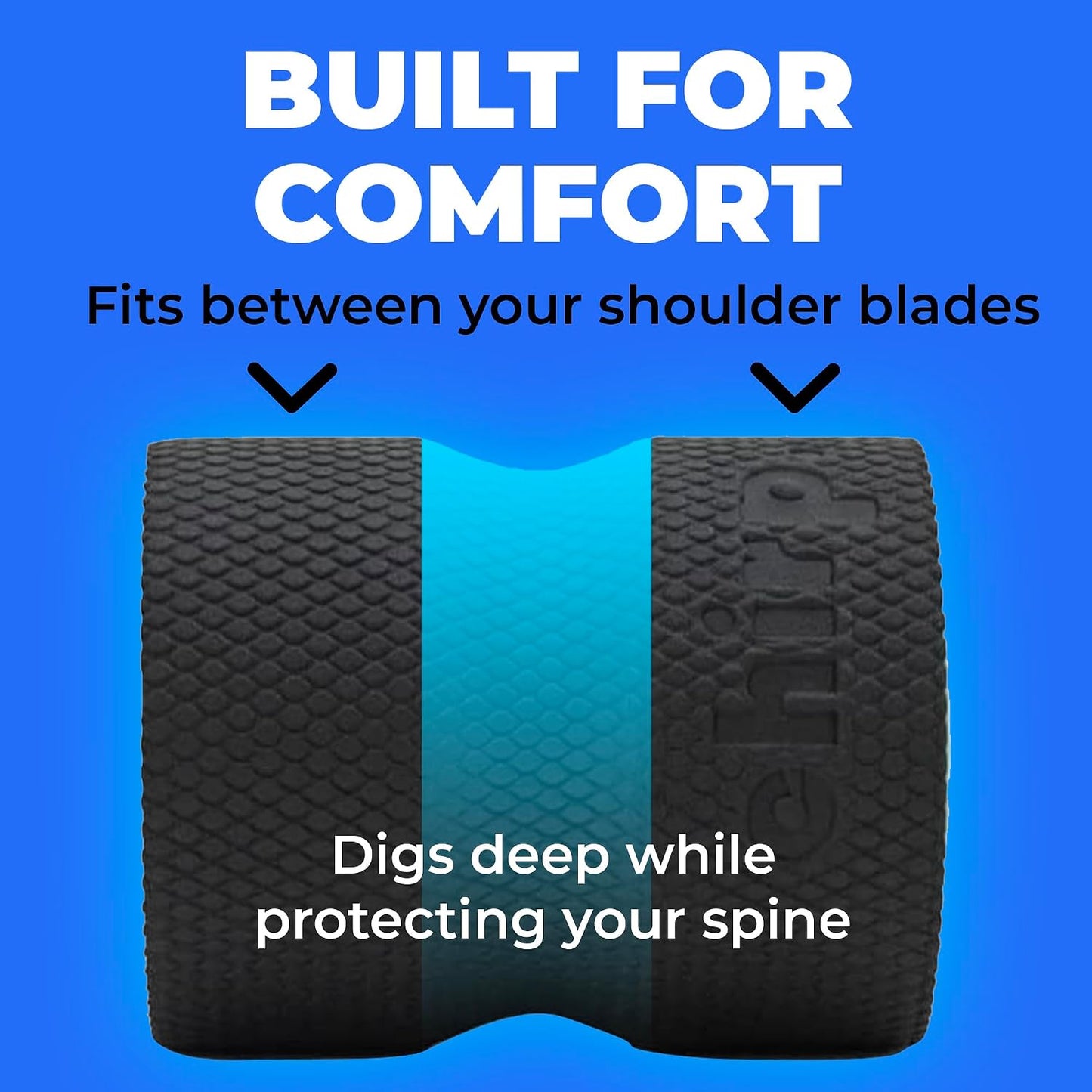 Chirp Wheel Foam Roller - Targeted Back & Neck Pain Relief, Muscle Massage, Trigger Point Therapy, High-Density Foam Tool for Physical Therapy, Stretching & Exercise, 500lbs Capacity, 12-Inch Mint
