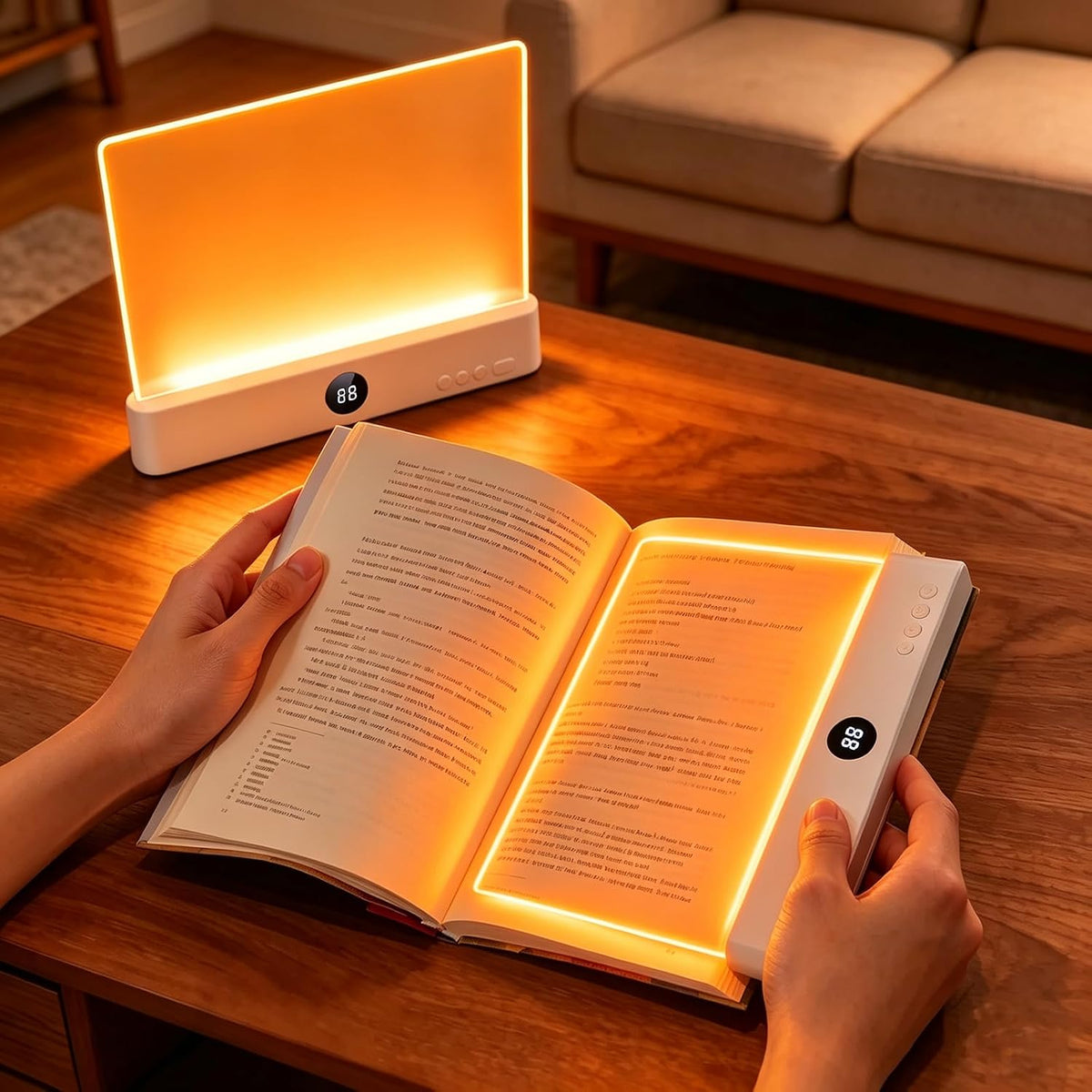 Choudao LED Book Light & Night Light 2 in 1,Dimmable Flat Reading Light